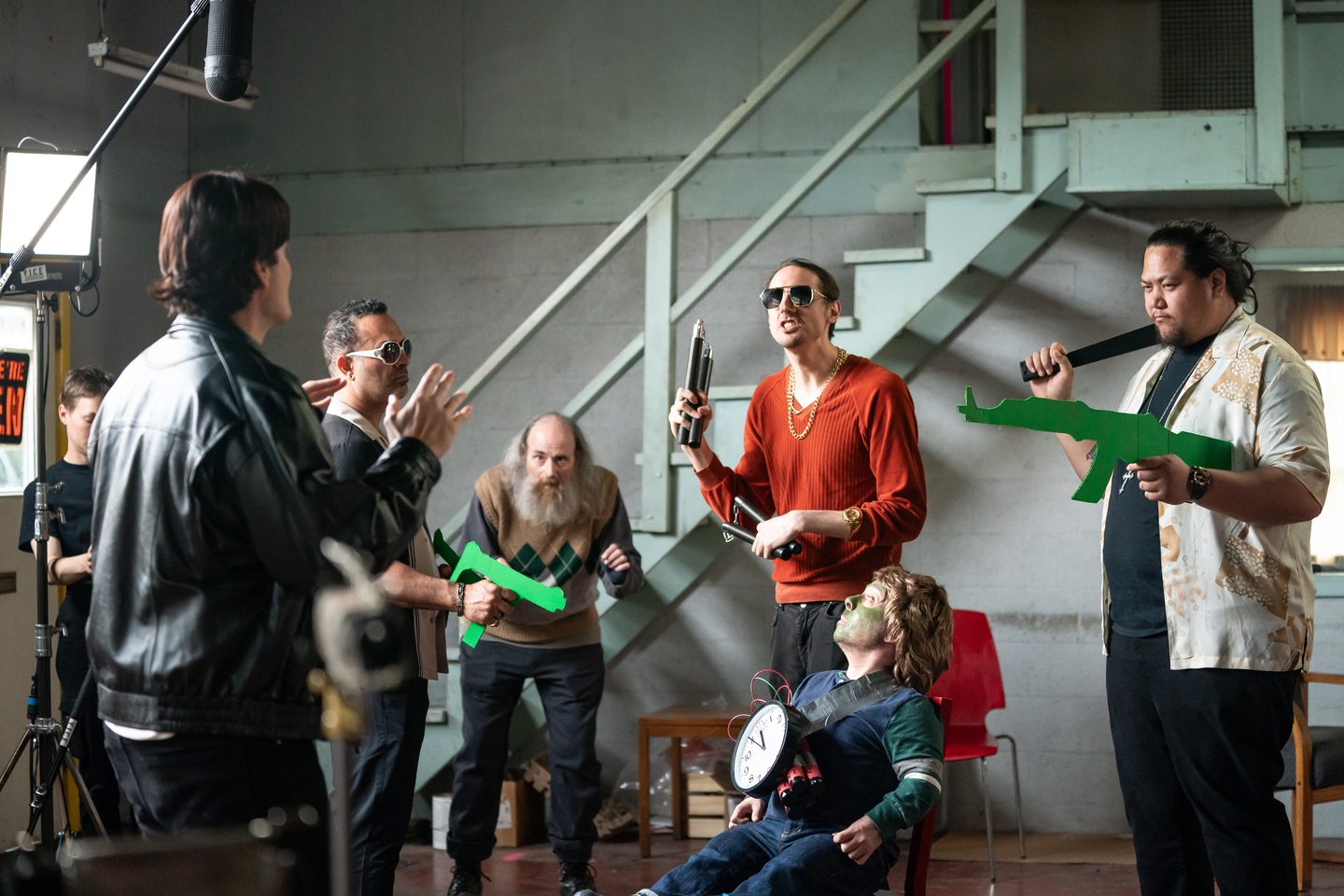 Skweezy films a scene for his movie The Ballet of Ricky Santangelo